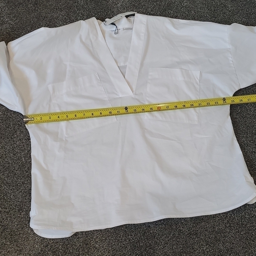 NWT Calvin KleinRoll sleeves top XL - Picture 7 of 8